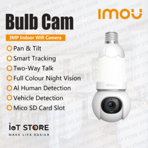 Bulb Cam – (3MP) Indoor Wireless (WiFi) Smart Camera