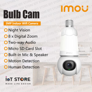 Bulb Cam 5MP Indoor Wifi Smart Home Security Camera