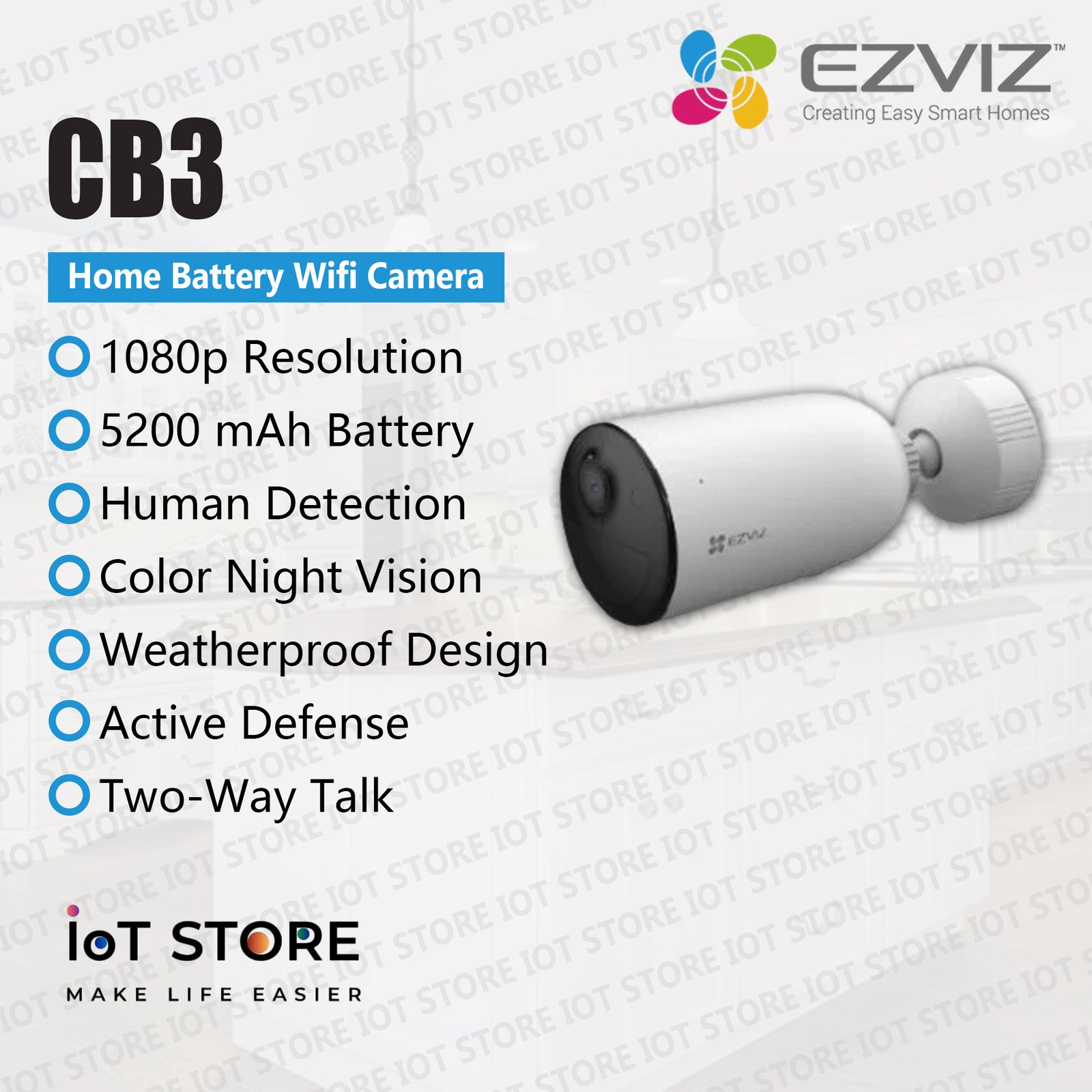 EZVIZ CB3 Standalone Smart Home Battery Camera