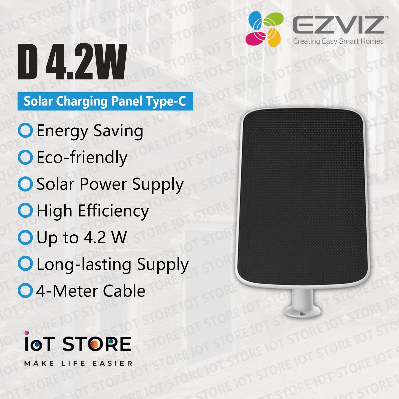 EZVIZ Solar Charging Panel-D 4.2W