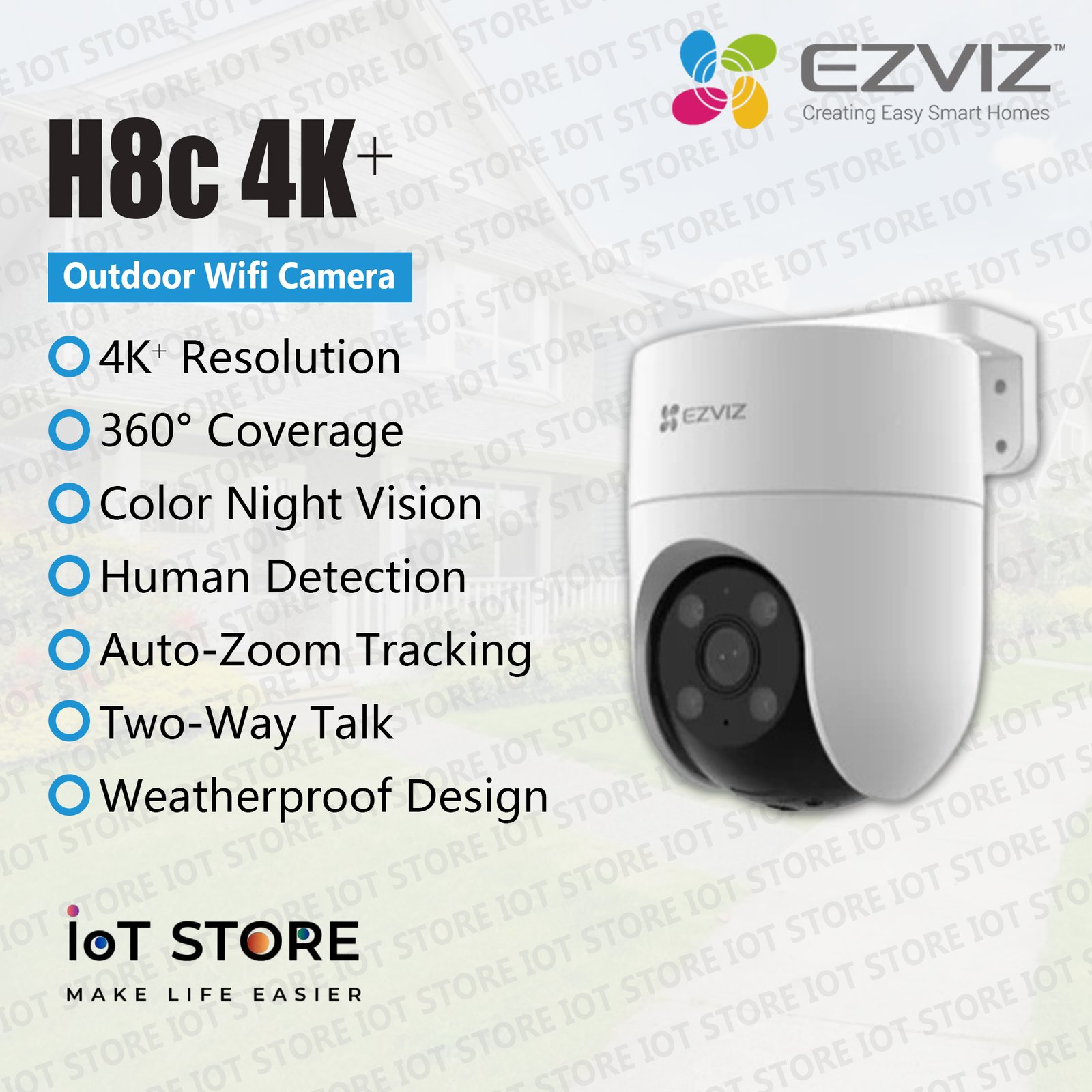 EZVIZ H8c 4K⁺ Pan & Tilt Wi-Fi Camera